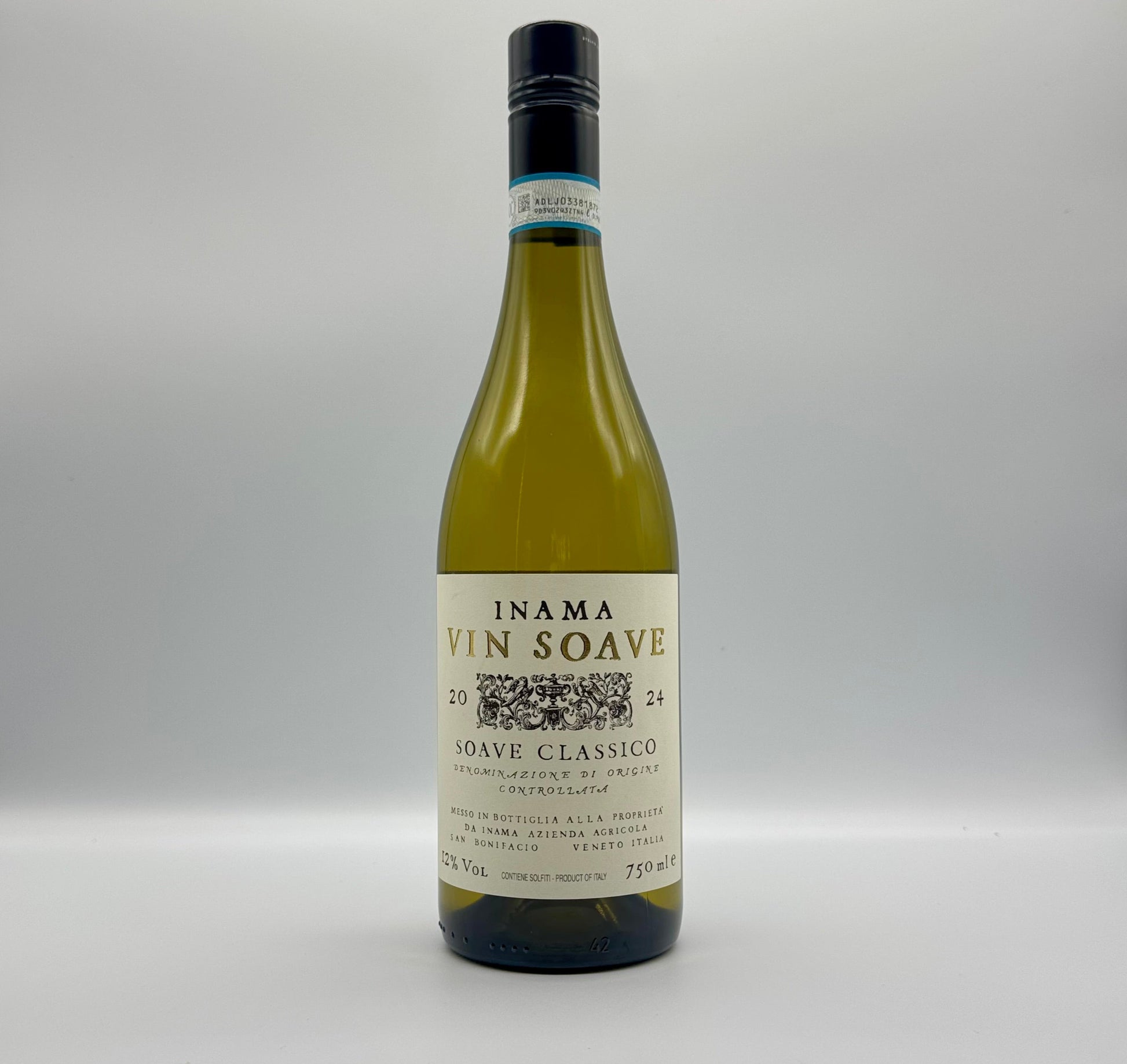 Bottle of Inama Vin Soave on a white background